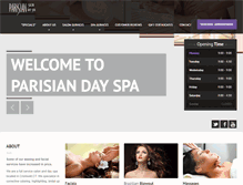 Tablet Screenshot of parisiandayspa.net